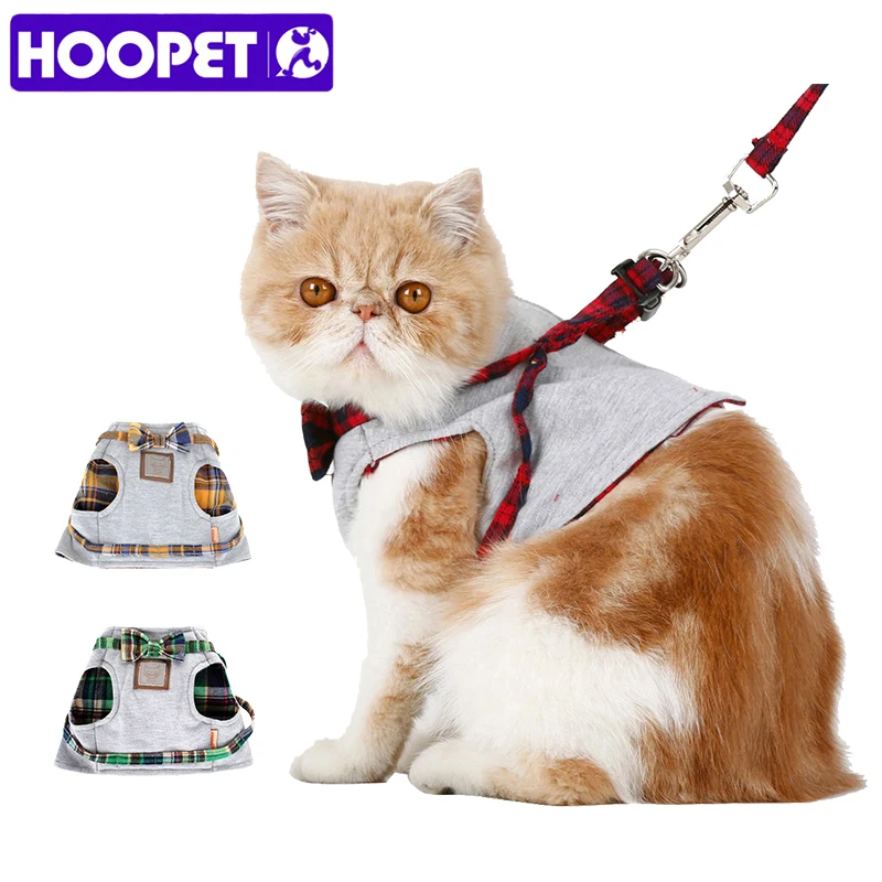 HOOPET samll Cat выгула собак Ткань проводов куртка + поводок набор 2 Размеры модные