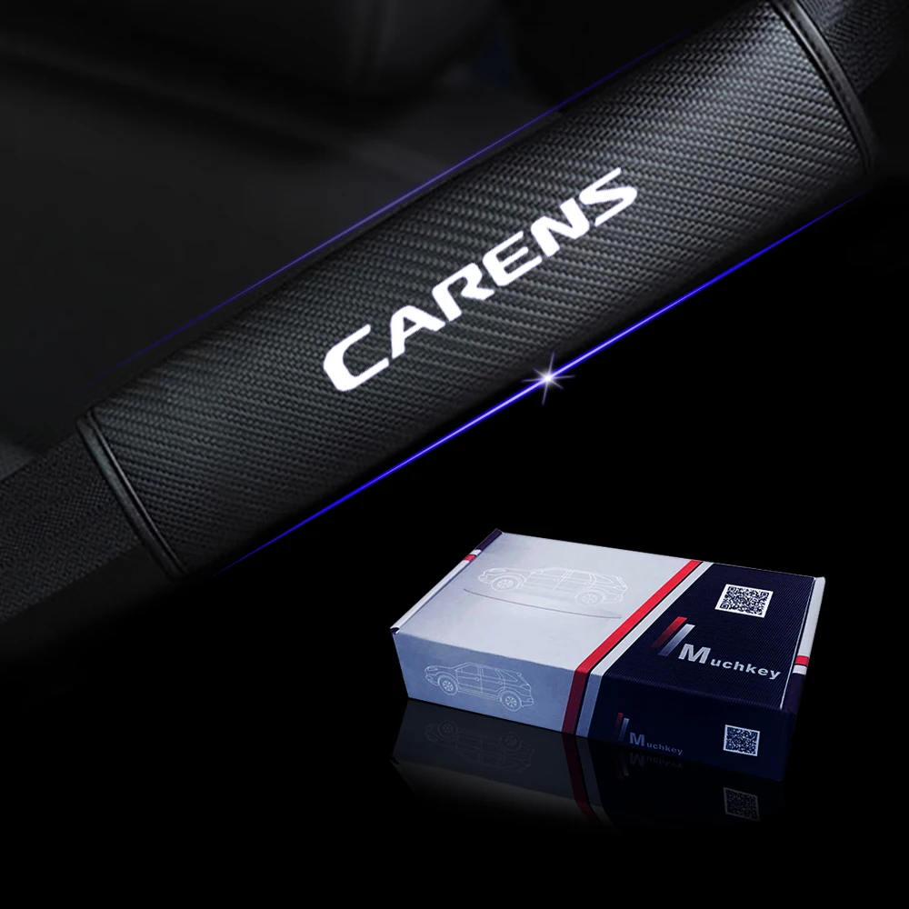 

For Kia Carens Car Seat Belt Shoulder Strap Protect Pads Cover No Slip No Rubbing Soft Comfort 2Pcs Red Blue White