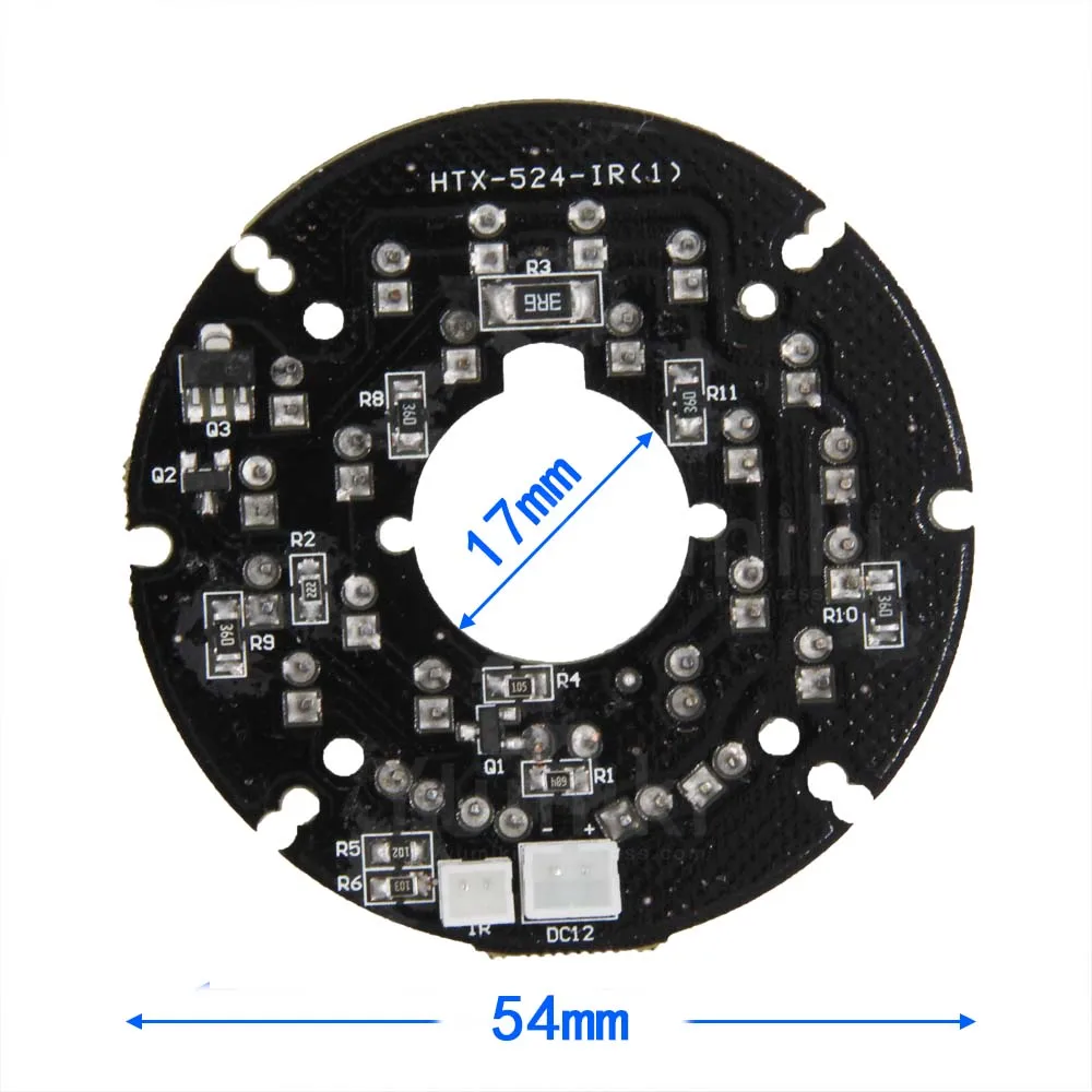 Yumiki инфракрасный светодио дный 24x5 ИК LED доска для камер видеонаблюдения ночное видение(диаметр 54 мм