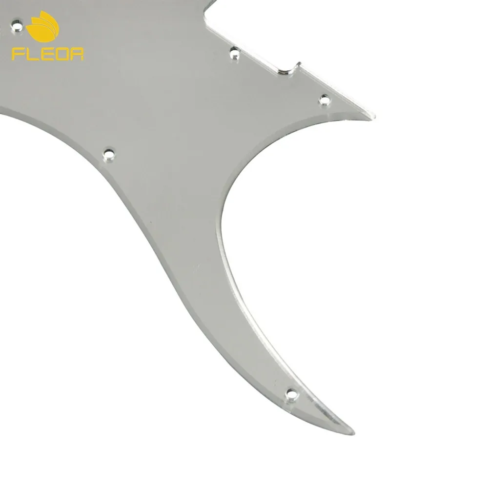FLEOR 9 отверстий для электрогитары Pickguard HSH Scratch Plate w/Винты RG 7V Style гитары серебряное