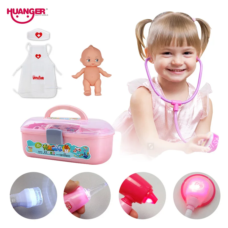 Huanger Doctor Play Набор игрушек Doctora Juguetes для детей медицинский набор Детская обучающая
