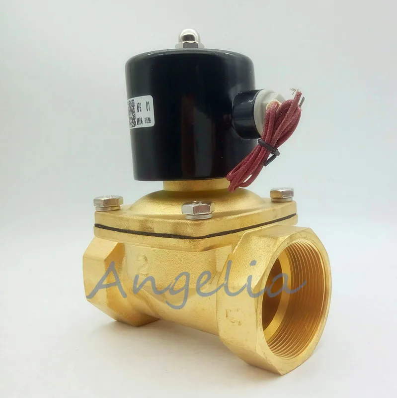 Электромагнитный клапан латунный пневматический для воды газа 110 В переменного