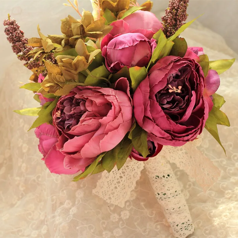 

Искусственные цветы для свадьбы свадебные букеты Свадебный букет с цветами винтажное кружево