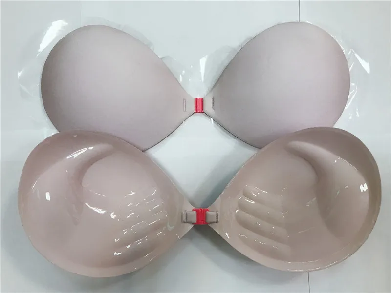 100 pcs New Women Reusable Adhesive Bra, Sexy Invisible Magic Strapless Push-up Bra Stick On Backless Silicone Gel Bra