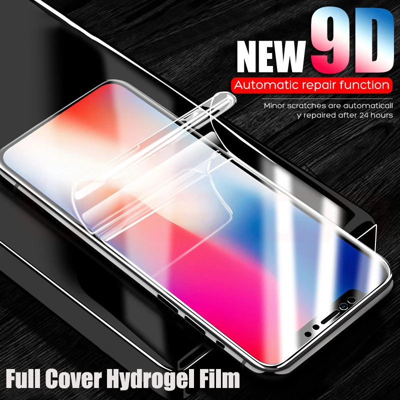 3D полное покрытие мягкая Гидрогелевая пленка для iPhone XS Max XR X 8 Защита экрана 7 6 6S Plus