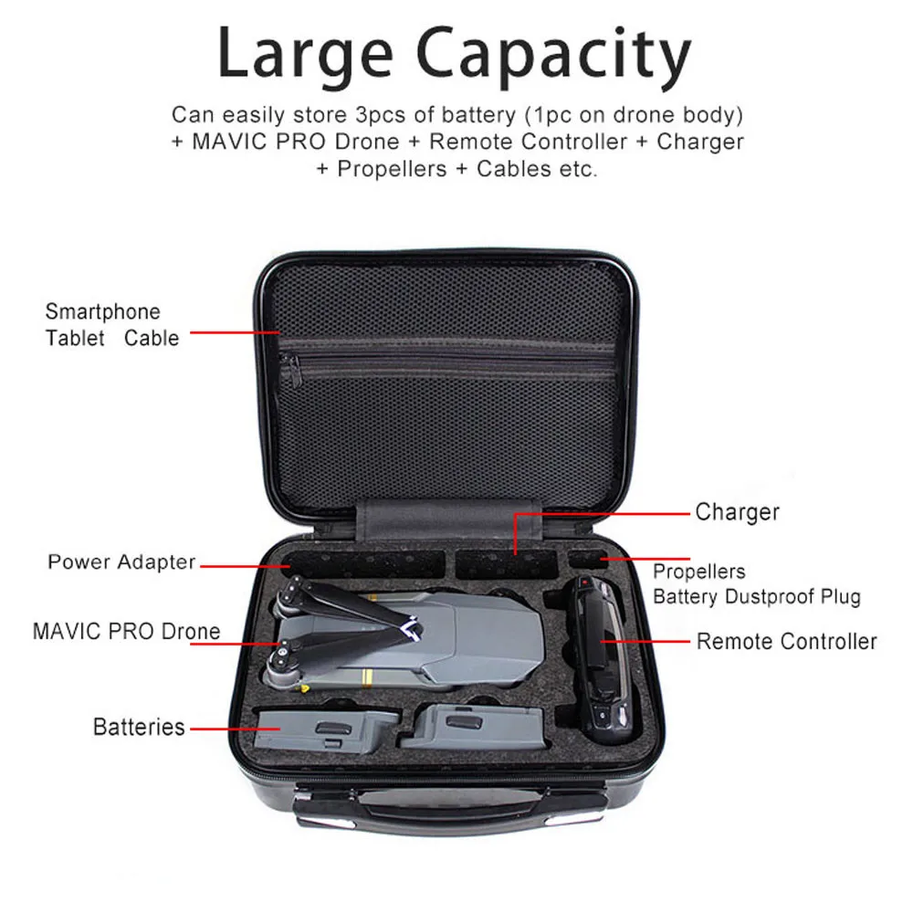Жесткий плечевой водонепроницаемый ящик чемодан сумка для DJI Mavic Pro RC Quadcopter Futural Digital Прямая AUGG16