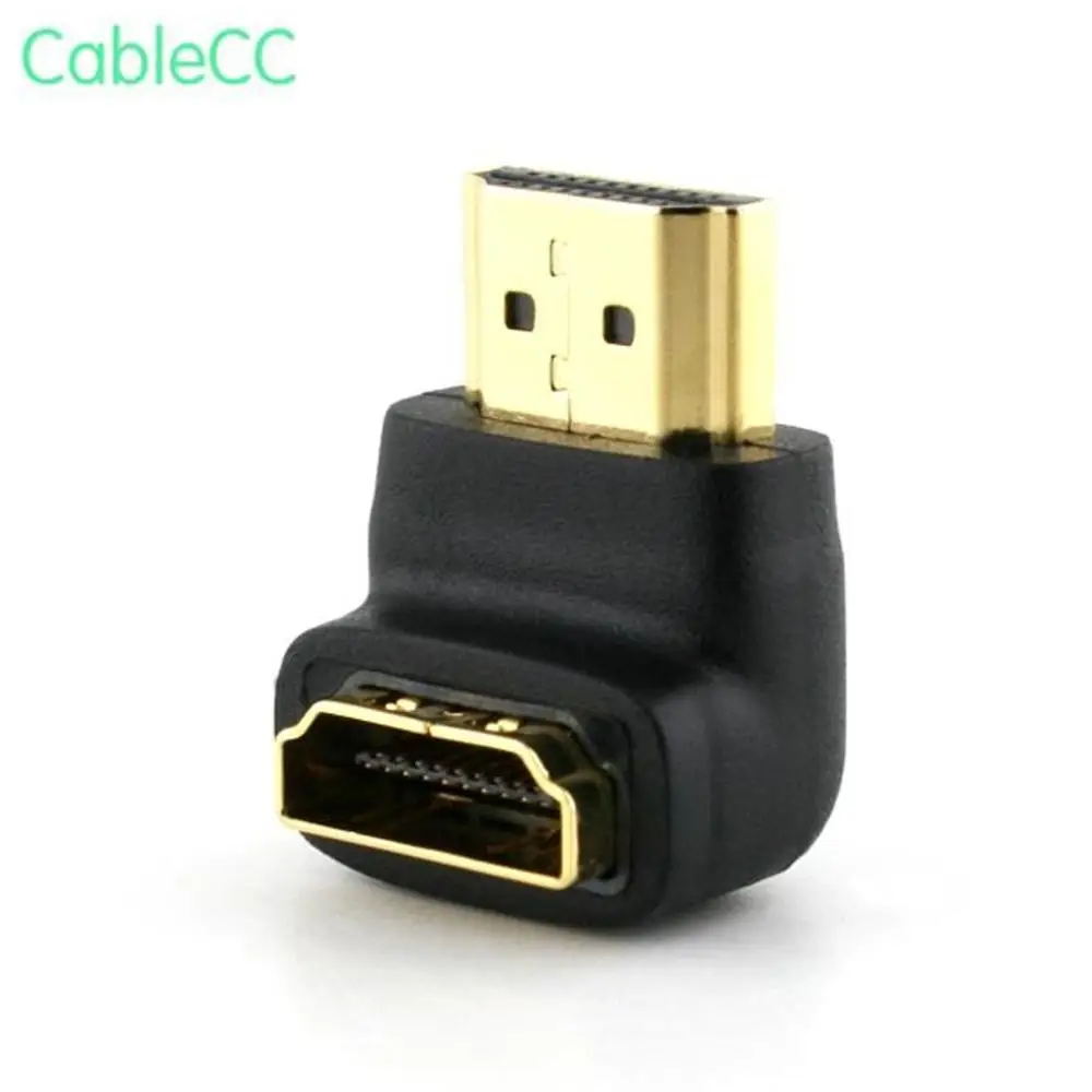 90 градусов вниз Угловой HDMI 1 4 папа к женскому удлинитель адаптер с