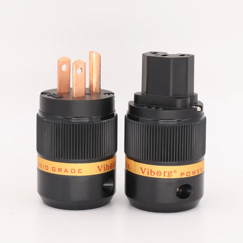 Viborg VM501 + VF501 Чистая медь AC US вилка Redcopper разъем питания IEC 1 пара | Электроника