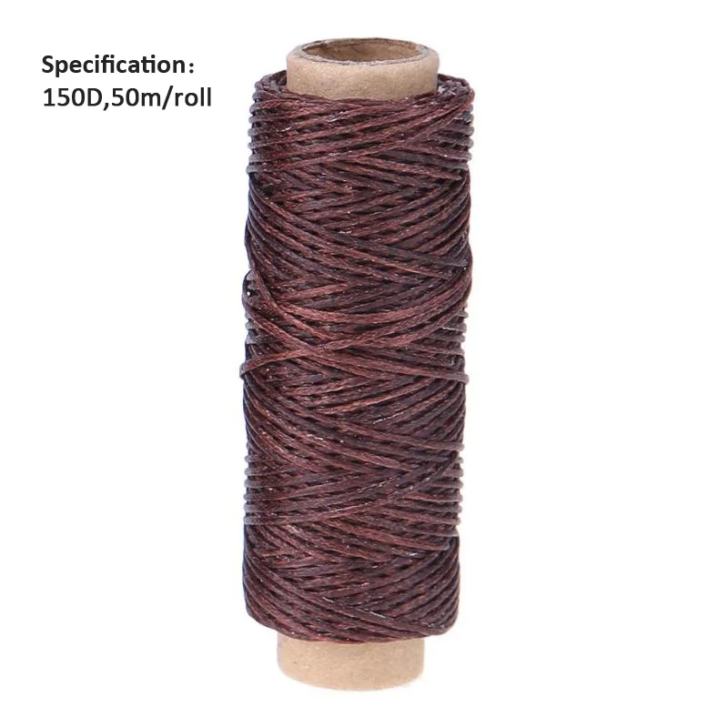 50M DIY 50/260 м 150D/16 плоская шьевая Вощеная линия, прочные нейлоновые кожаные швейные нитки для ремонта обуви, швейные инструменты - Цвет: 50M