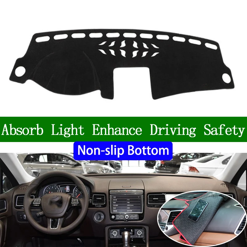 

For Volkswagen Touareg 2011 2012 2013 2014-2018 Non-slip Bottom Dashboard Cover Car Decals Car Stickers Interior Car Accessories