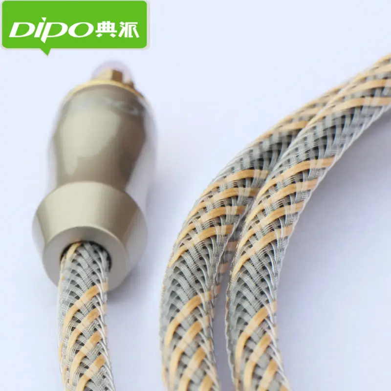 DIPO Цифровой оптический аудио кабель Toslink ТВ SPDIF выход к акустике золотой разъем 1 м