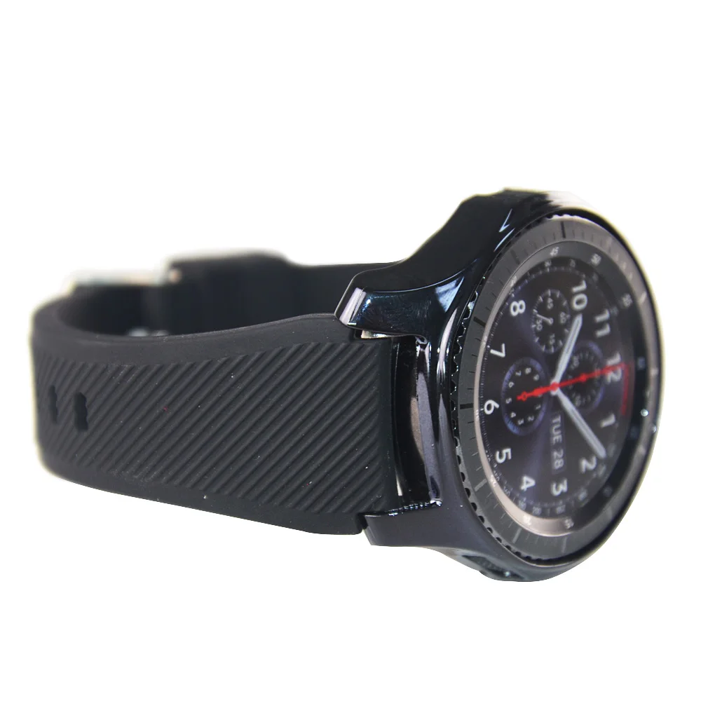 

Sport Silicone Strap with TPU Soft Watch Case for Samsung Gear S3 Watch Band 22mm Replacement Watchband and Protector Case Cover