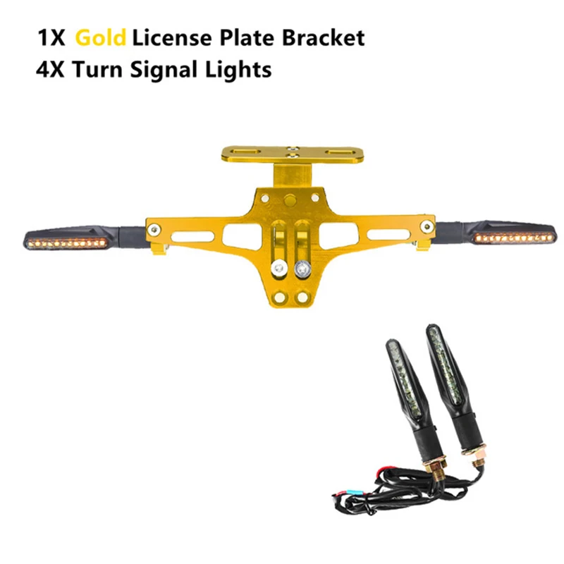 Мотоцикл с ЧПУ держатель номерного знака + 4 шт течет сигнал поворота комплект для