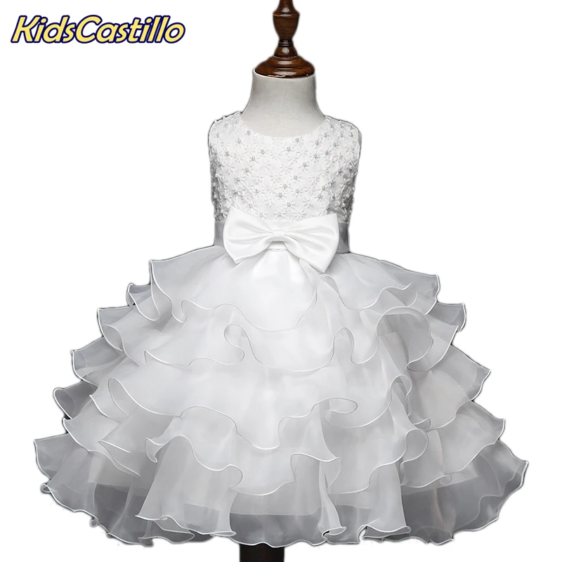 Многослойное платье-пачка платья для девочек с бисером вечерние маленьких на