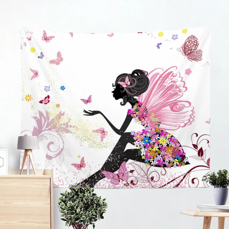 Панк Череп индийский медитация исследование цветов картина узор гобелен