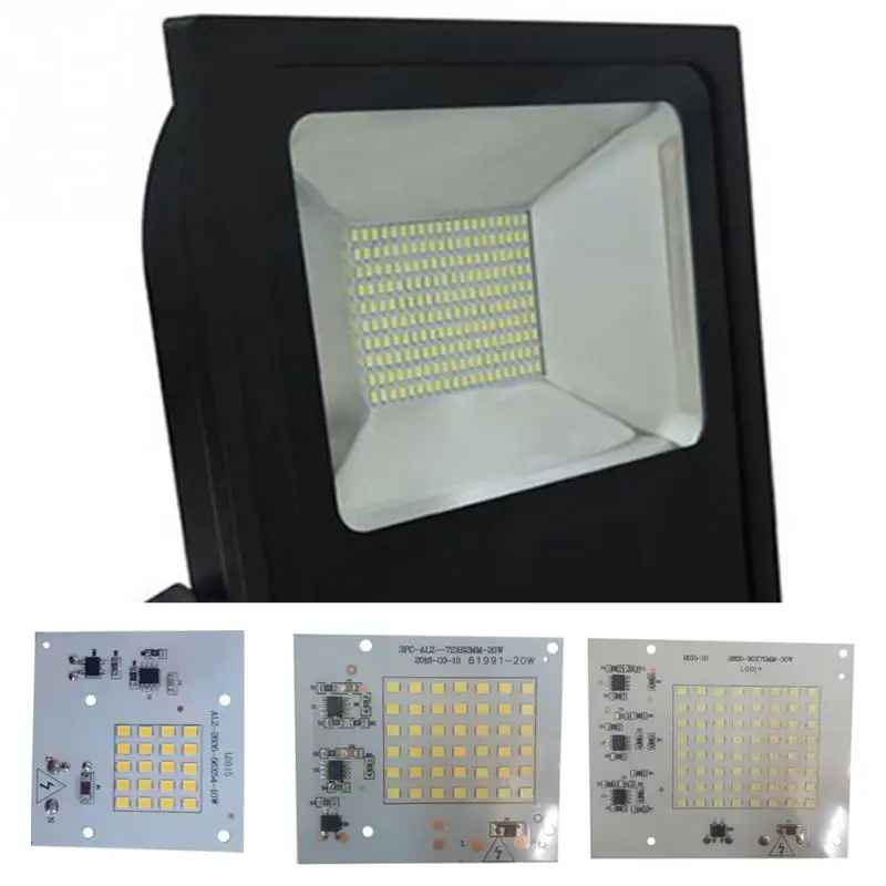 Светодиодные лампы SMD Chip Beads Smart IC 220 В 10 Вт 20 30 50 90 DIY для наружного прожектора