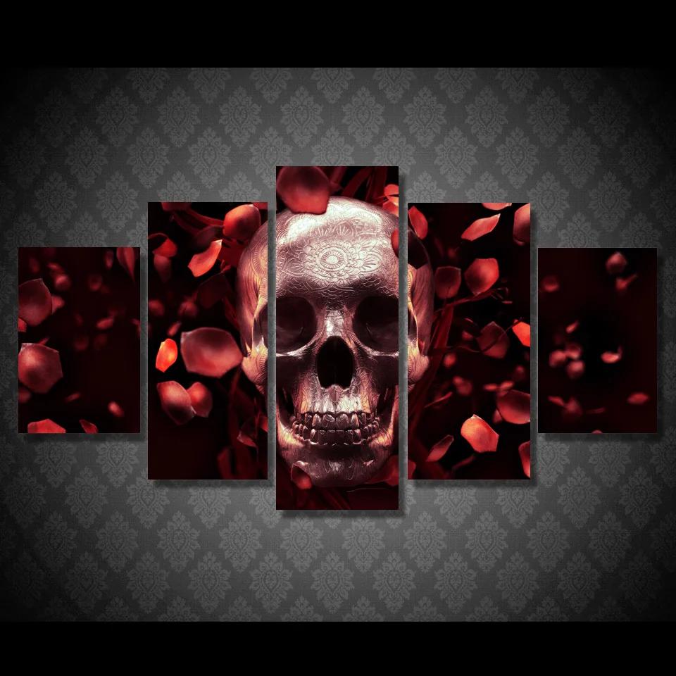 HD с принтом розы череп полный уход за кожей лица маска рез живопись на холсте