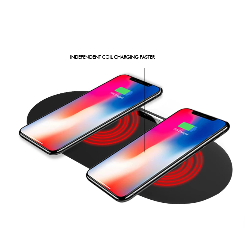 Ascromy Беспроводной Зарядное устройство станция для Apple IPhone X 8 iPhone8 XS Max samsung Galaxy S8 S9