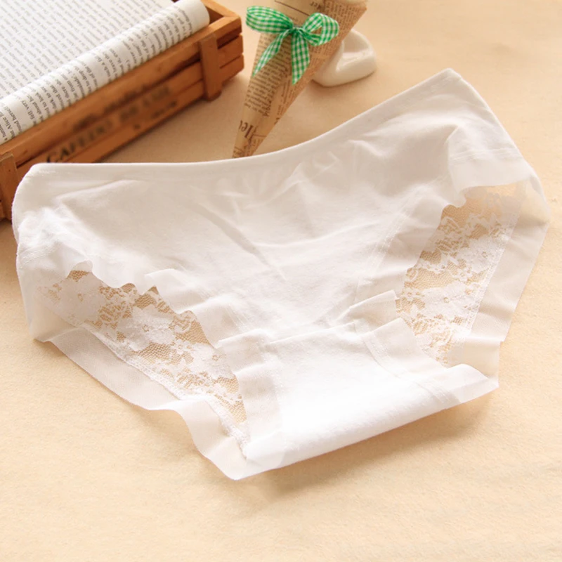 Женское нижнее белье с бантом и средней посадкой модные кружевные трусики