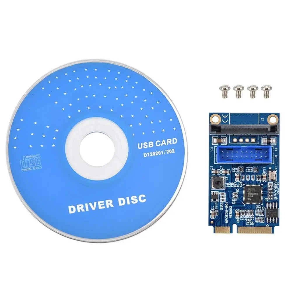 2019 New Arrival MINI PCI-E to 2Port USB 3.0 19 Pin Converter Adapter Desktops Extender Card |