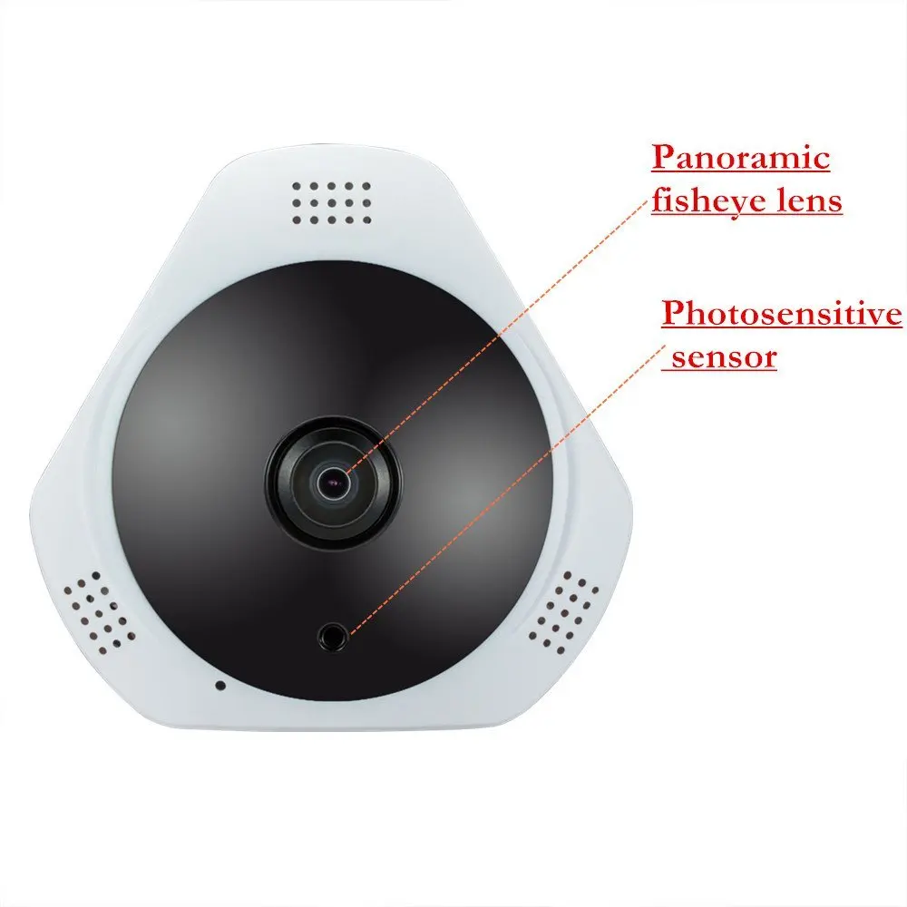 

Security Camera 360 Indoor HD WiFi IP Camera Wireless Video Surveillance for Home Security Night Vision e-PTZ Fisheye Panoramic
