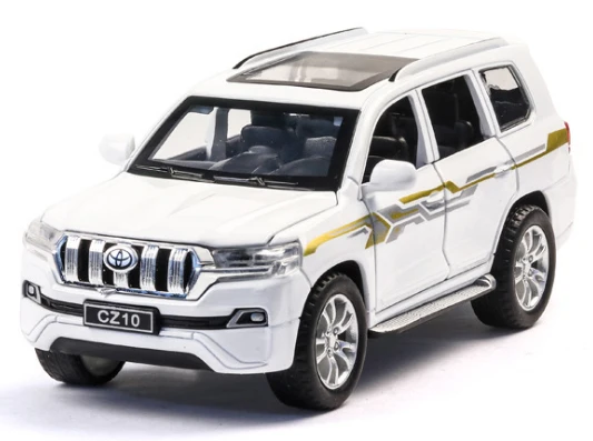 Новый 1:32 TOYOTA PRADO SUV Литой Сплав модель автомобиля Diecasts & Toy звук и светильник сзади