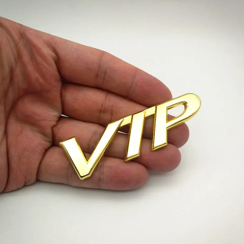 FDIK новая 3D Хромовая Серебряная Золотая металлическая логотип VIP наклейка эмблема