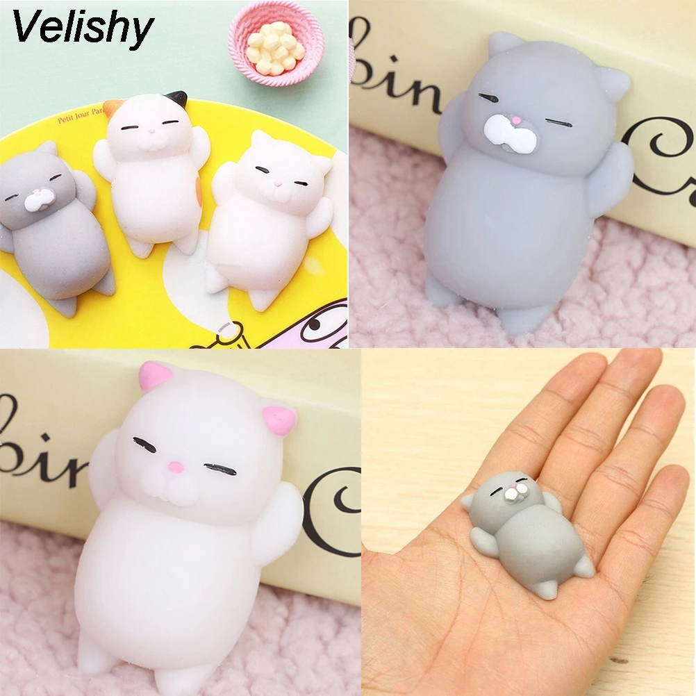 Velishy Kawaii животные кошка мини сжимается мягкий медленно растет забавные детские