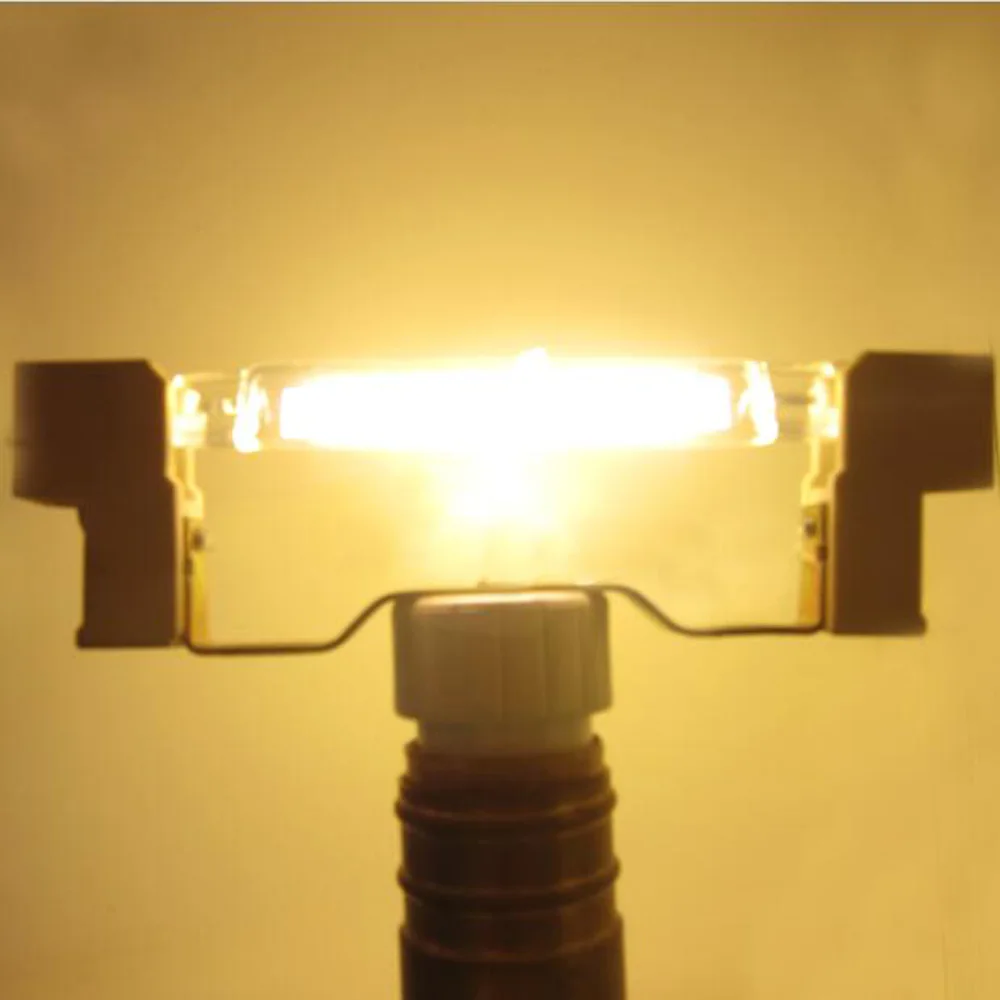 COB R7S LED стеклянная трубка j78 r7s 4 Вт 78 мм 500лм светодиодные лампы j118 cob 8 118 1000ЛМ AC220V 240V
