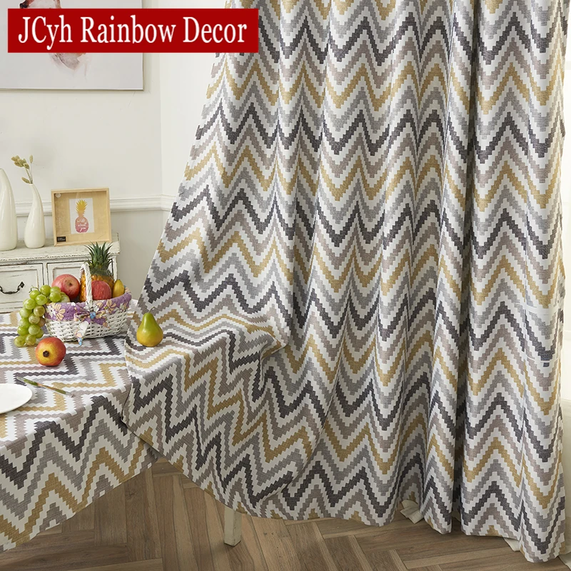 

Modern Yellow Ripples Blackout Curtains For Living Room Window Blackout Curtains For Bedroom Drapes treatment Panel Cortinas
