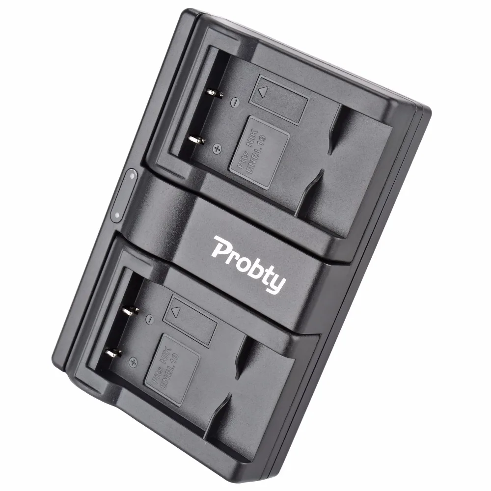 PROBTY 4 шт. EN EL19 батарея камеры + USB двойное зарядное устройство для Nikon Coolpix S32 S33 S100 S2500