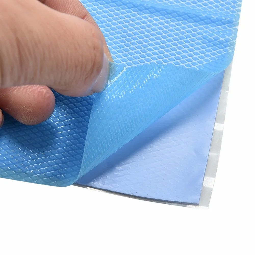 

100 x100 x1mm Blue GPU CPU Heatsink Cooling Conductive Silicone Pad Cut & Uncut Thermal Silicone Pad Mat 10cm*10cm*0.1cm 1PC