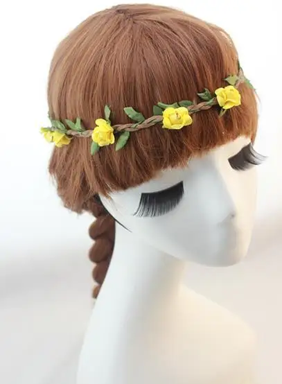 Милая женская цветочная Подарочная повязка кожаная корона с узором из листьев