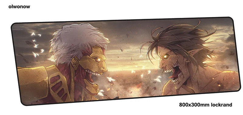 attack on titan mousepad gamer best seller 800x300x3mm gaming mouse pad Popular notebook pc accessories padmouse ergonomic mat - Цвет: design 11