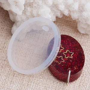 Doreen коробка силиконовая смола форма для изготовления ювелирных изделий своими руками Овальная Круглая Белая эпоксидная смола поделки для изготовления ювелирных изделий Подвески ювелирные инструменты