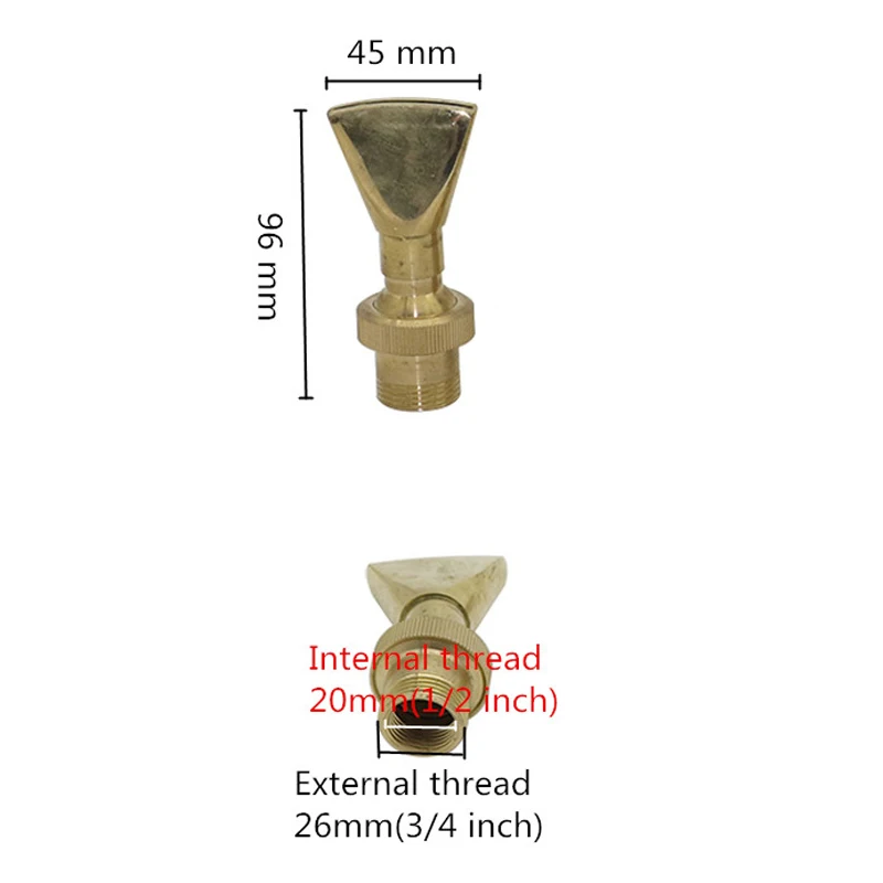 1I2 inch L медный вентилятор в форме фонтана распылительная головка 1/" 3/4" " 2" Регулируемый водопроводный струйный садовый пейзаж пруд спринклеры - Цвет: 1I2 inch