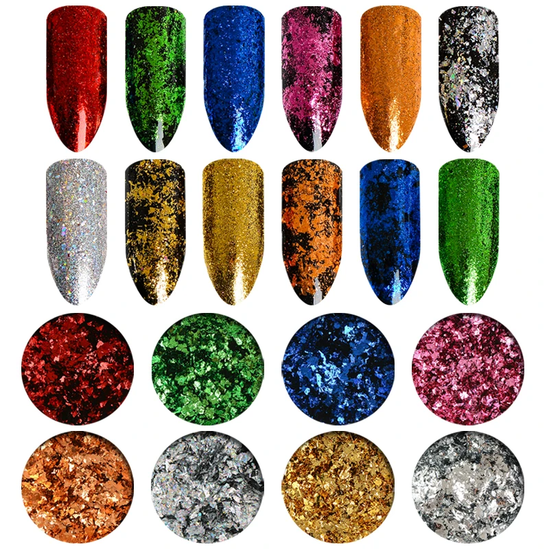 Блестки для ногтей Волшебные зеркальные хамелеоновые блестки порошок золотые