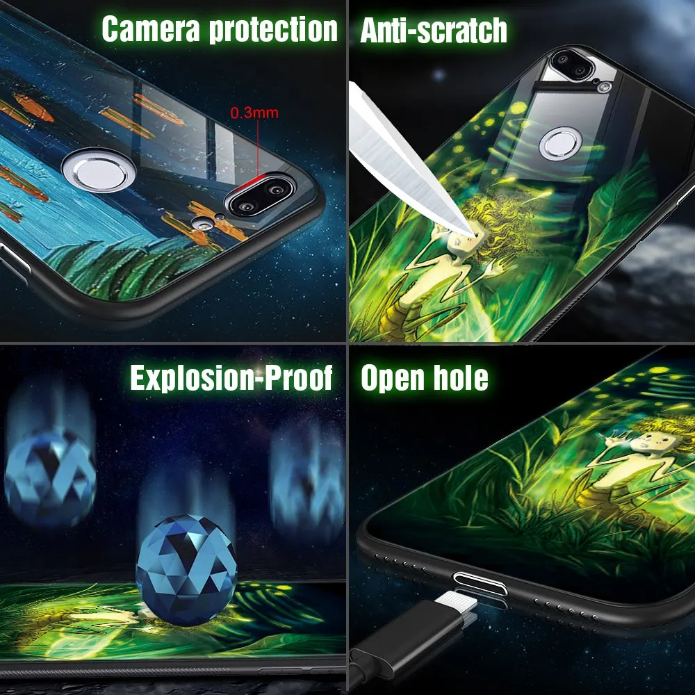 Стеклянный чехол TOMKAS для huawei P10 P20 Lite mate 20 10 Lite P, умный силиконовый чехол для Honor 8X9 Lite 10 Play, чехол для телефона s NOVA 3