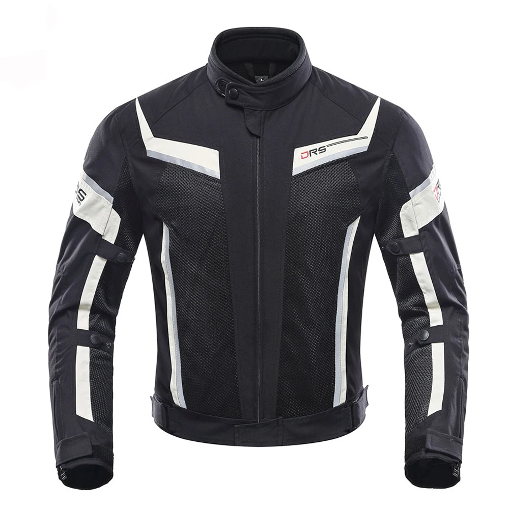 185 Black Jacket DUHAN, летняя мужская мотоциклетная куртка, куртка для мотокросса, куртка для мотогонок, дышащая сетчатая мотоциклетная куртка, защитное снаряжение - Цвет: 185 Black Jacket