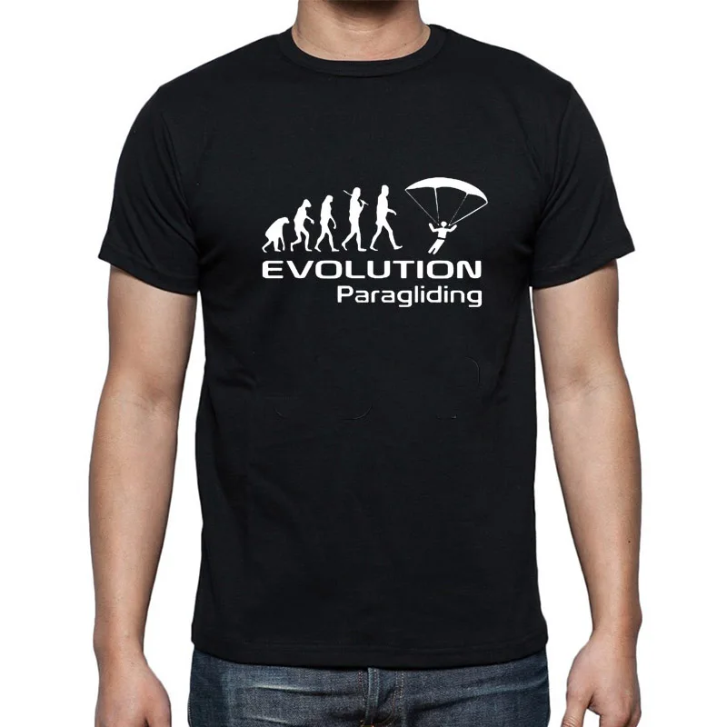 

2019 Горячая Эволюция параплана, Мужская брендовая одежда, футболка с коротким рукавом, размер XS-XXL