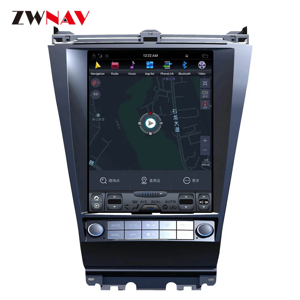 ZWNVA Tesla экран Android 8,1 dvd-плеер автомобиля радио gps навигация для HONDA ACCORD семь 2003 2004 2005 2006 2007 мультимедиа