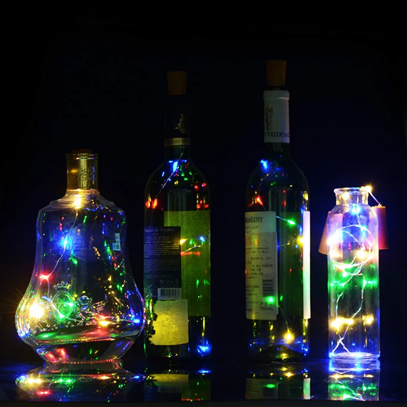 Разноцветные светильники в форме винных бутылок фонари на батарейках сказочные