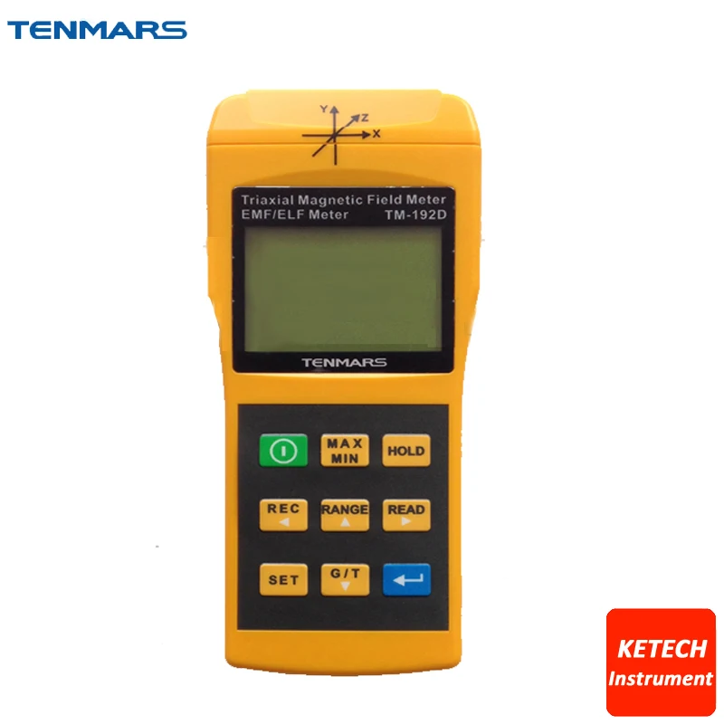 3 осевое ЭМП электромагнитное магнитное поле Гаусс метр Тестер EMF 30 ~ 2000 Гц с Datalogger