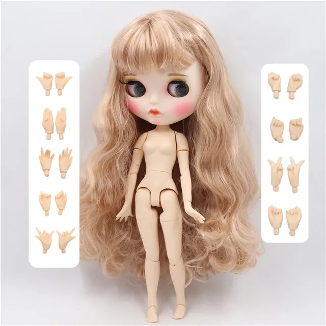 joint doll 1/6 bjd ледяная фабрика blyth кукла bjd шарнир тела белая кожа bjd 30 см матовый лица резные губы с бровей индивидуальные лица - Цвет: joint doll