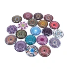 Круглые стеклянные кабошоны в богемном стиле для самостоятельного изготовления ювелирных изделий, 20 шт.лот, 18 мм, 20 мм, 25 мм, модель T060