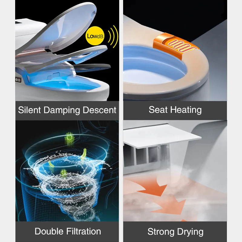 ЖК дисплей 3 Цвет &quotумное&quot сиденье для унитаза удлиненные Электрический крышка