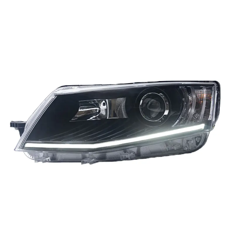 No light bulb Высококачественный чехол для автомобиля Skoda Octavia, светодиодный фонарь для фар, DRL Объектив, двойной луч, ксенон - Цвет: No light bulb