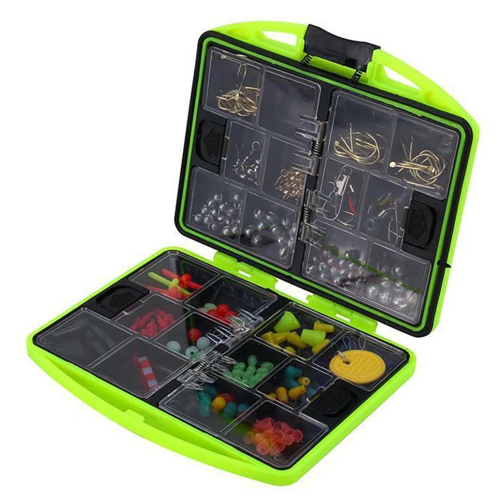 24 отделения набор рыболовных крючков Вертлюги приманки полезные снасти коробка