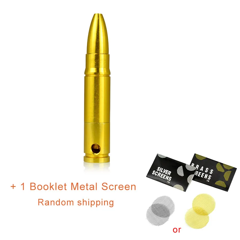 Мини пуля стиль курительная трубка металлическая Табак портативная дыма-с