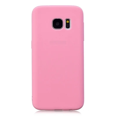 D Candy Color Phone Case For Coque Samsung Galaxy S7 Soft Silicon TPU Back Cover For Etui Samsung S7 S 7 7S Back Cover - Цвет: D